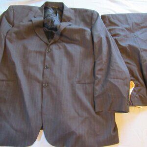 Mens Jack Victor Big & Tall 2 Piece Pinstripe Suite Sz 50 XL Lanza Gray
